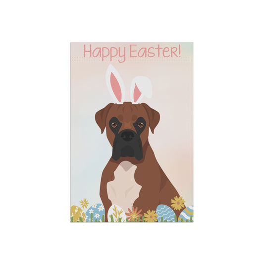 Boxer Dog Happy Easter Garden Flag