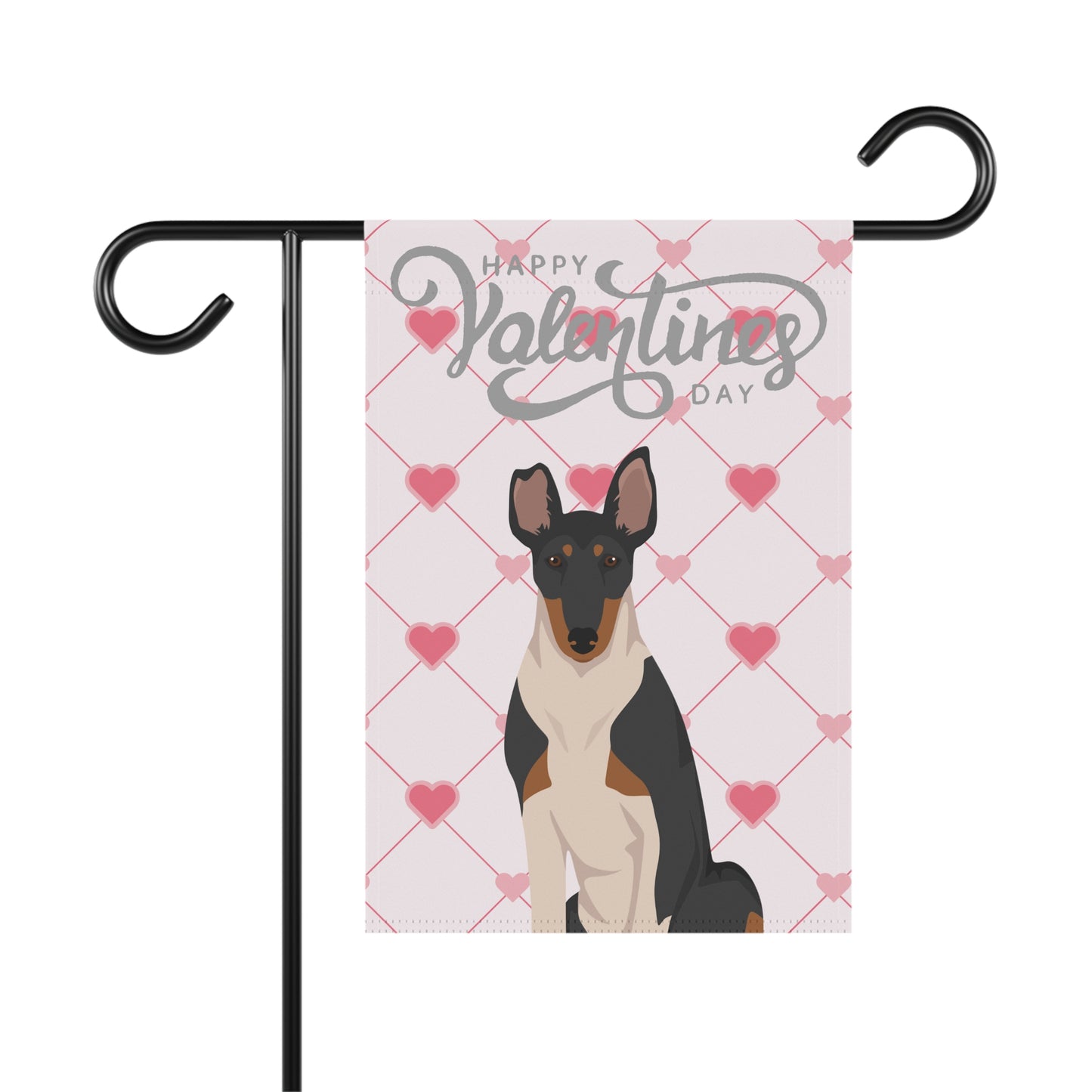 Smooth Collie Dog Valentines Day Garden Flag