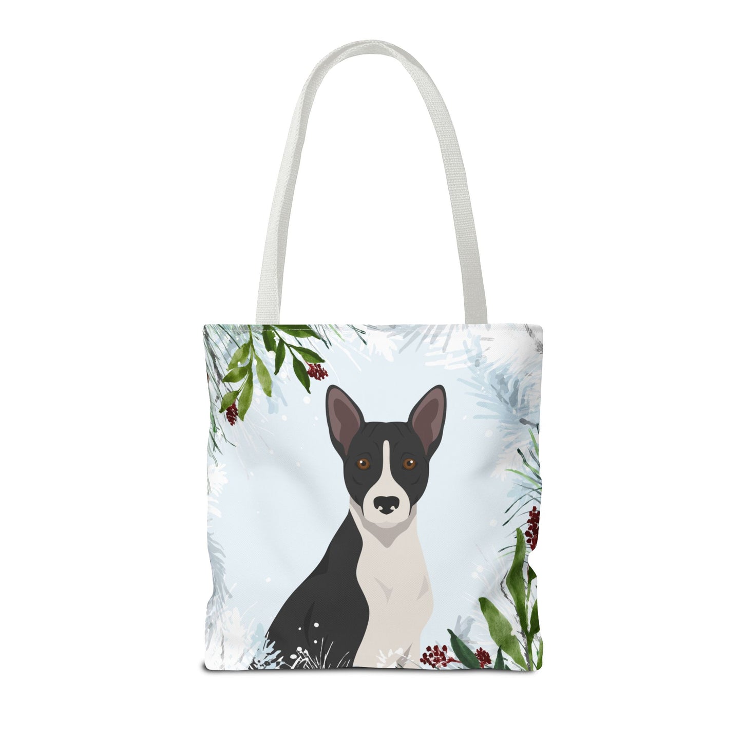 Basenji Dog Christmas Holiday Tote Bag 16x16
