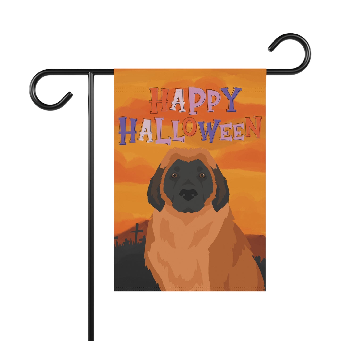 Leonberger Dog Halloween Garden Flag
