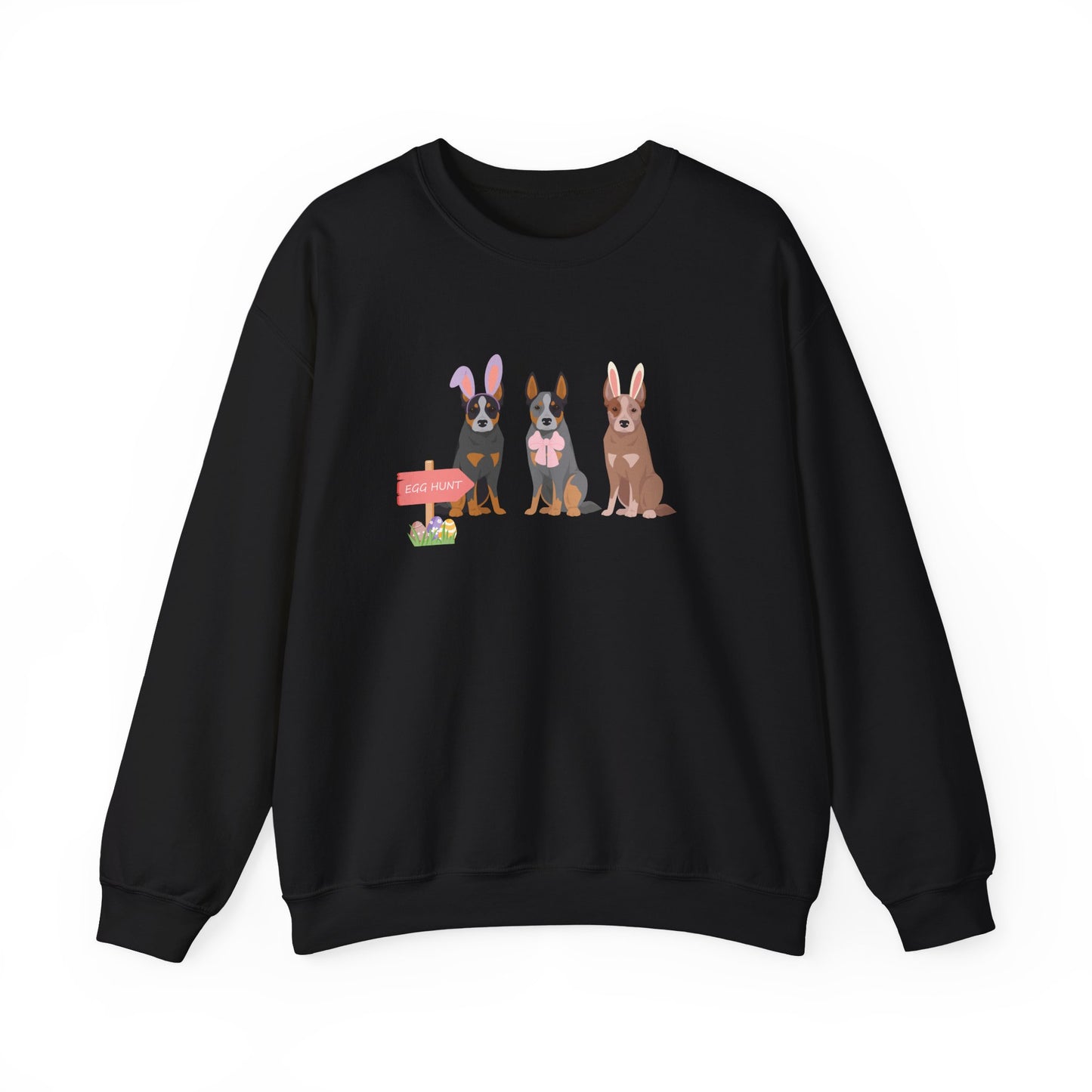 Australian Cattle Dog Dog Easter Unisex Heavy Blend Crewneck Sweatshirt, Easter, Cute Dog Mom Gift