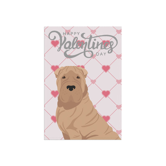 Shar Pei Dog Valentines Day Garden Flag