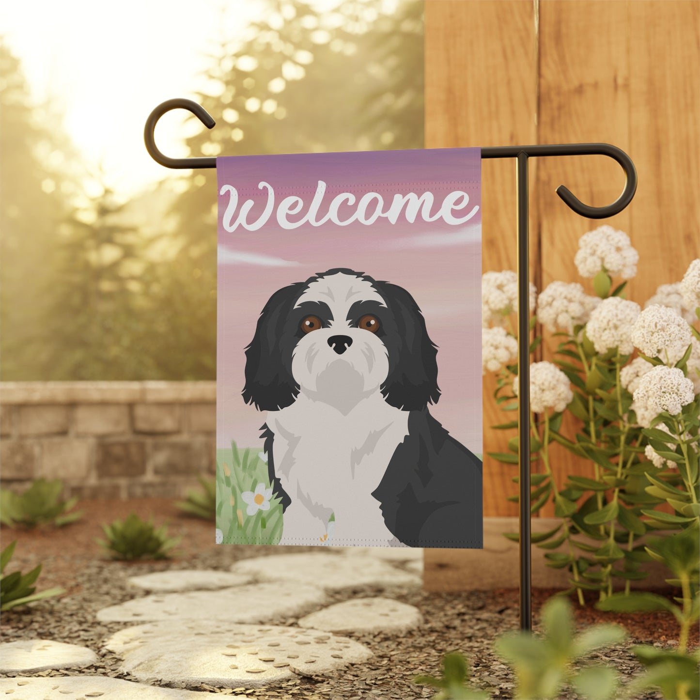 Shih Tzu Dog Welcome Garden Flag