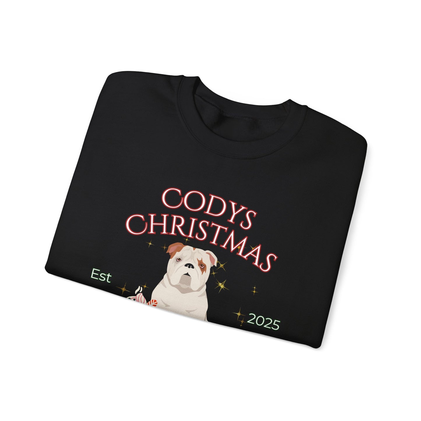 Bulldog Dog Christmas Social Club Unisex Heavy Blend Crewneck Sweatshirt Custom Name