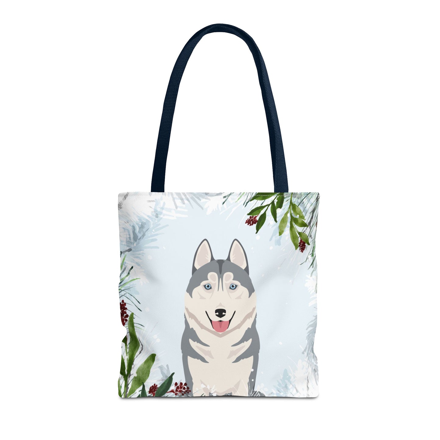Siberian Husky Dog Christmas Holiday Tote Bag 16x16