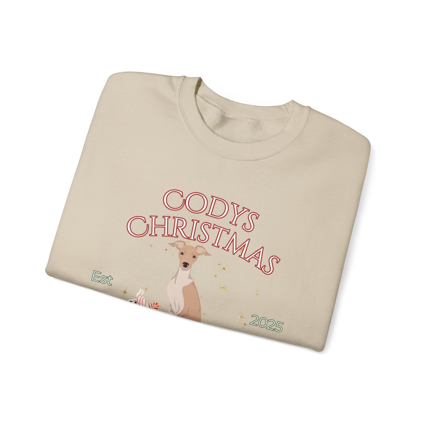Italian Greyhound Dog Christmas Social Club Unisex Heavy Blend Crewneck Sweatshirt Custom Name
