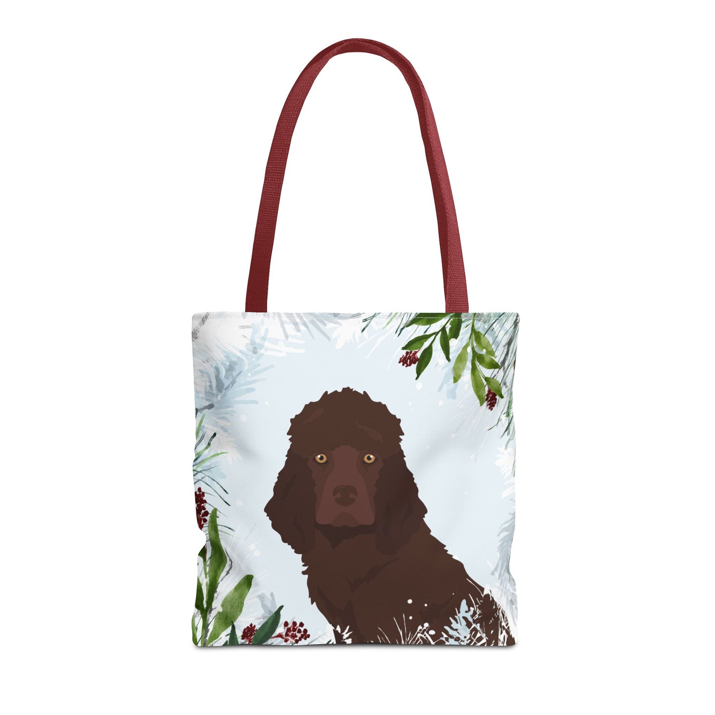Irish Water Spaniel Dog Christmas Holiday Tote Bag 16x16