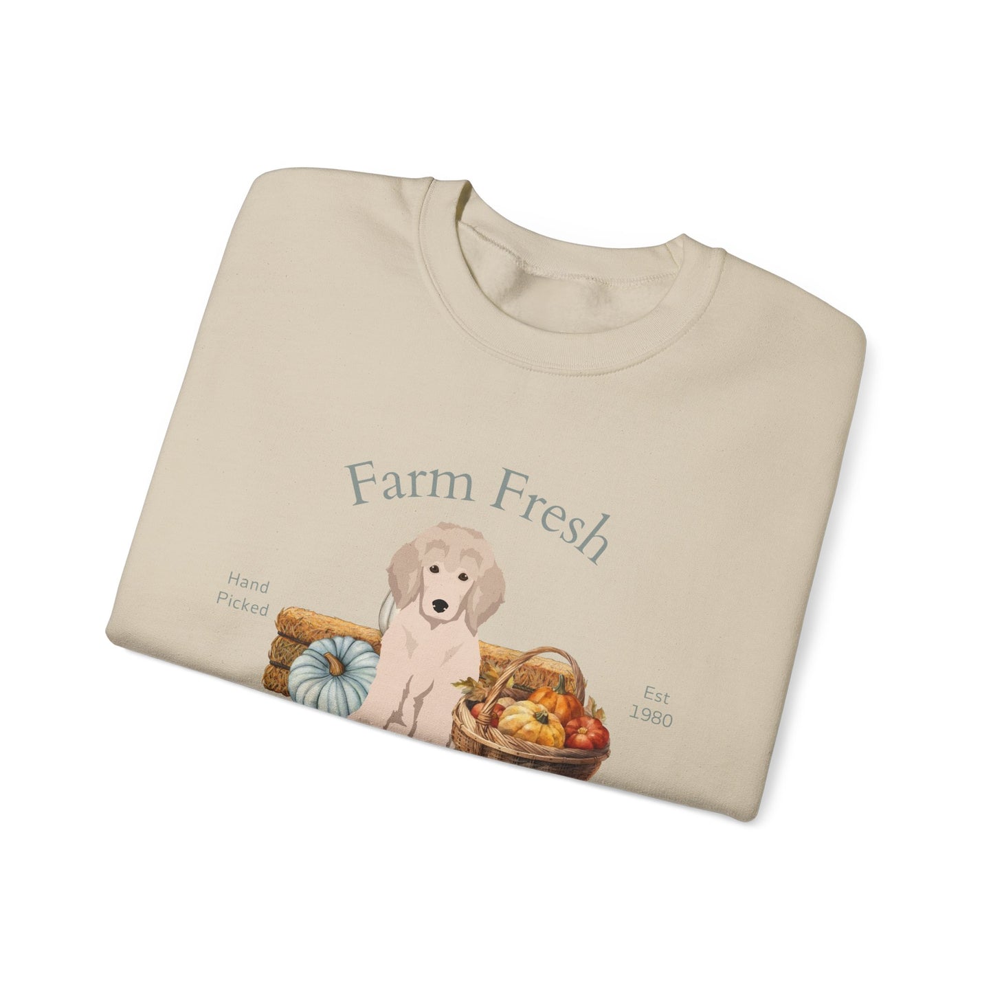 Poodle Dog Fall Farm Fresh Unisex Heavy Blend Crewneck Sweatshirt