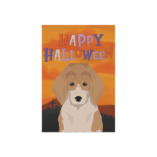 Poodle Dog Halloween Garden Flag
