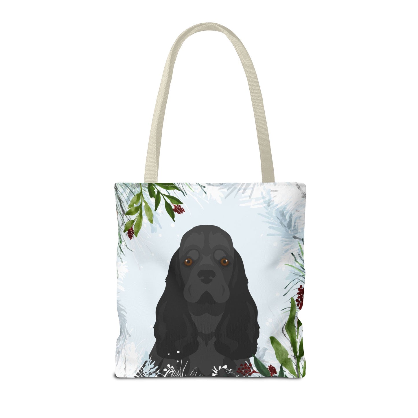 Cocker Spaniel Dog Christmas Holiday Tote Bag 16x16