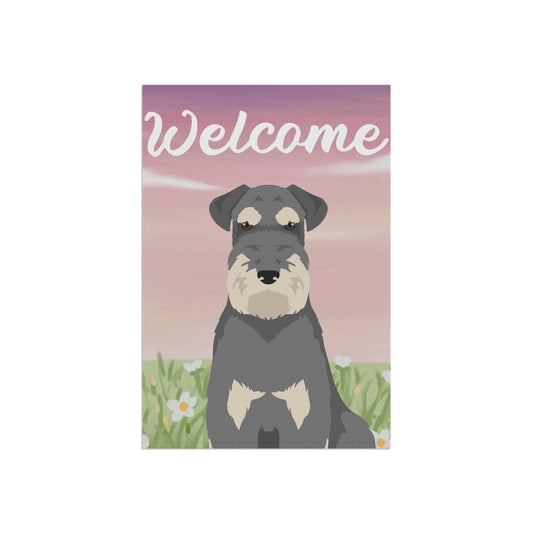 Schnauzer Dog Welcome Garden Flag