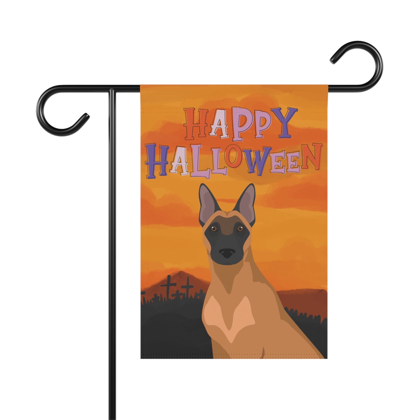 Belgian Malinois Dog Halloween Garden Flag