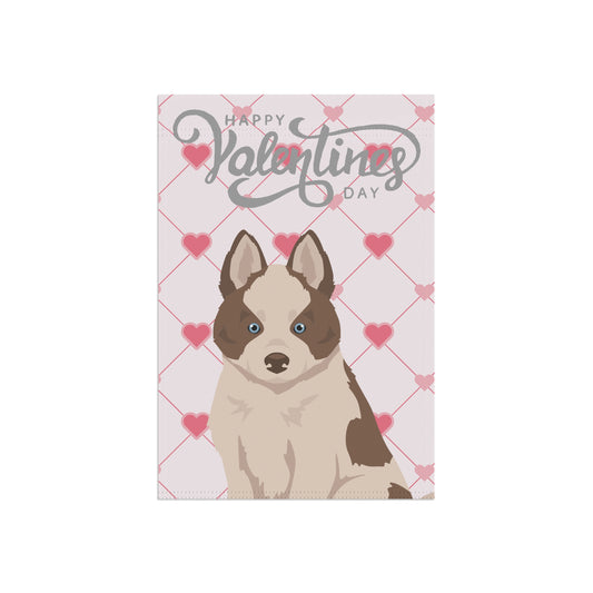 Yakutian Laika Dog Valentines Day Garden Flag