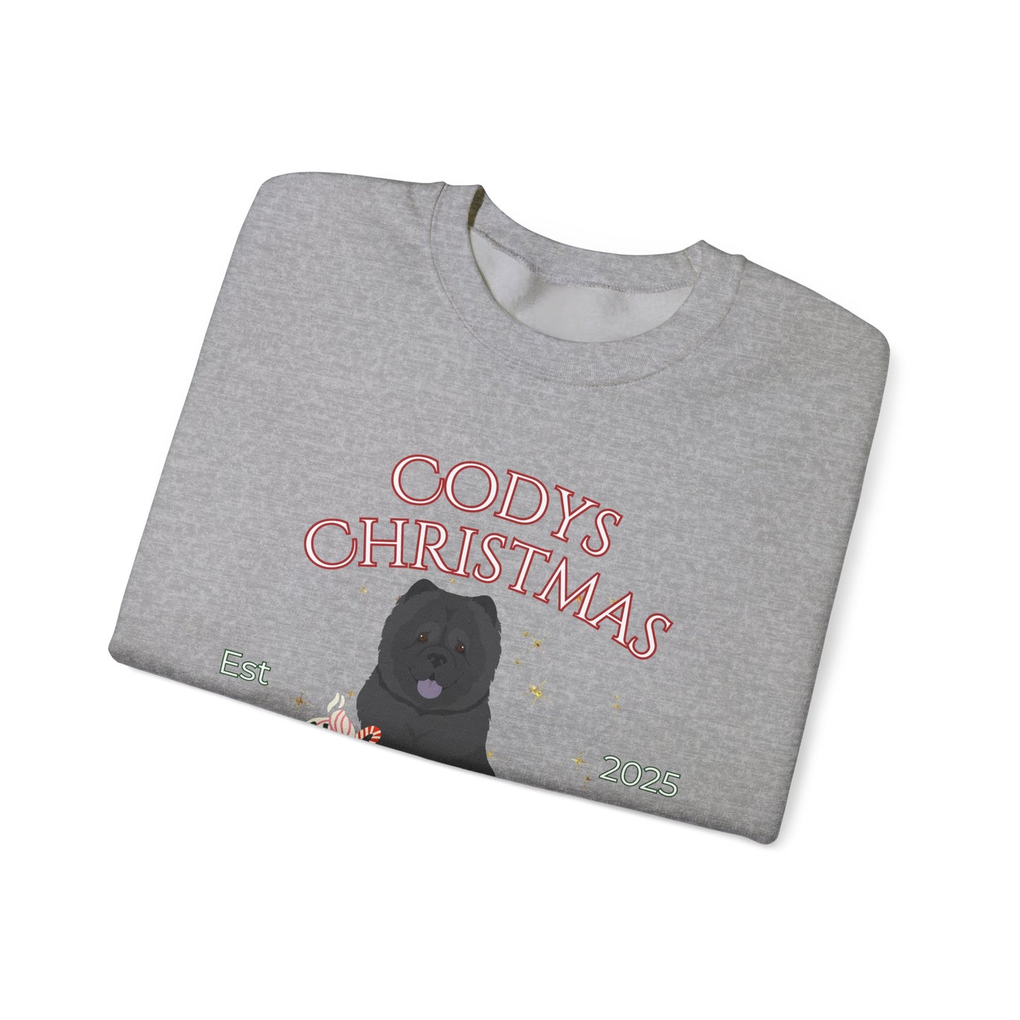 Chow Chow Dog Christmas Social Club Unisex Heavy Blend Crewneck Sweatshirt Custom Name