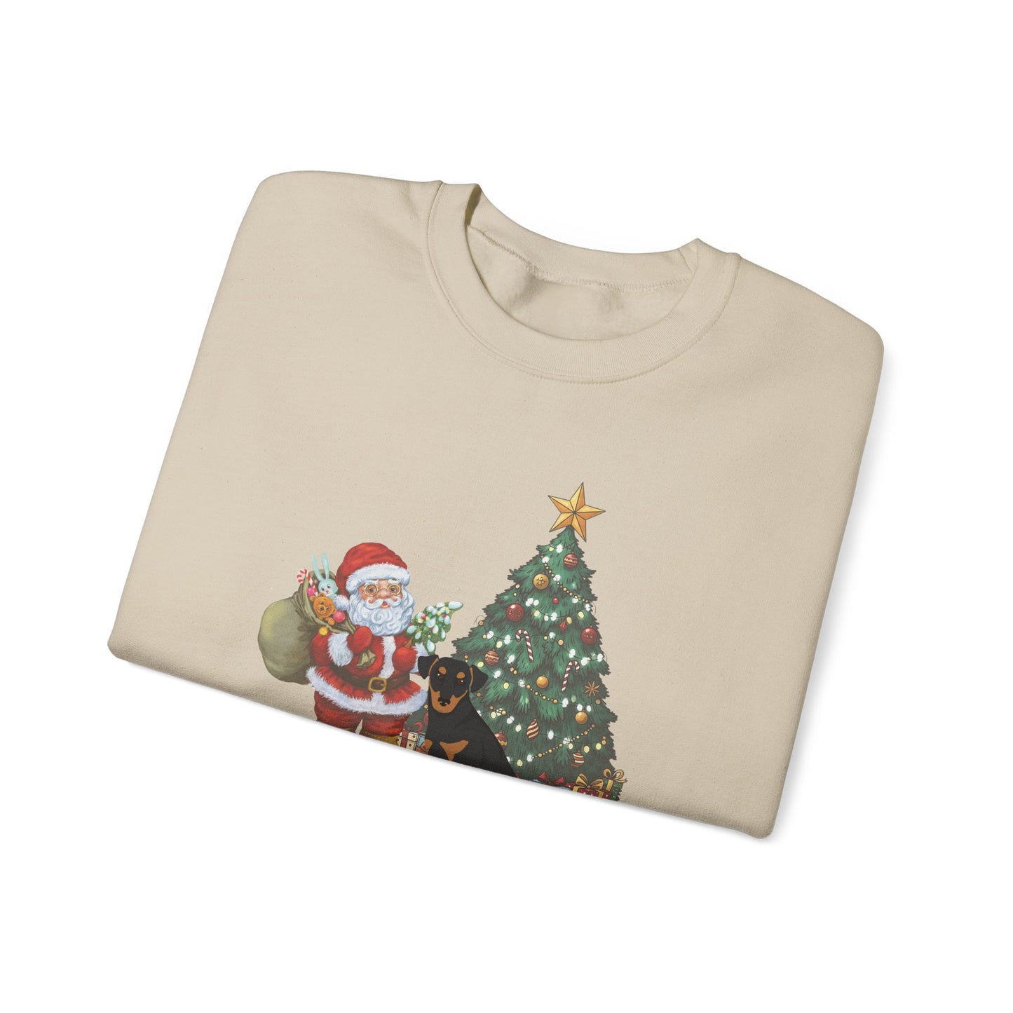 Jagdterrier Dog Santa's Little Helper Unisex Heavy Blend Crewneck Sweatshirt
