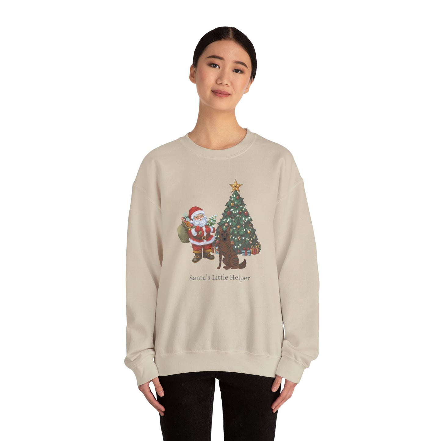 Kai Ken Dog Santa's Little Helper Unisex Heavy Blend Crewneck Sweatshirt