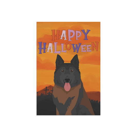 Belgian Tervuren Dog Halloween Garden Flag
