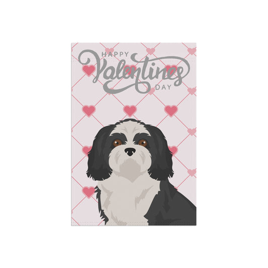 Shih Tzu Dog Valentines Day Garden Flag