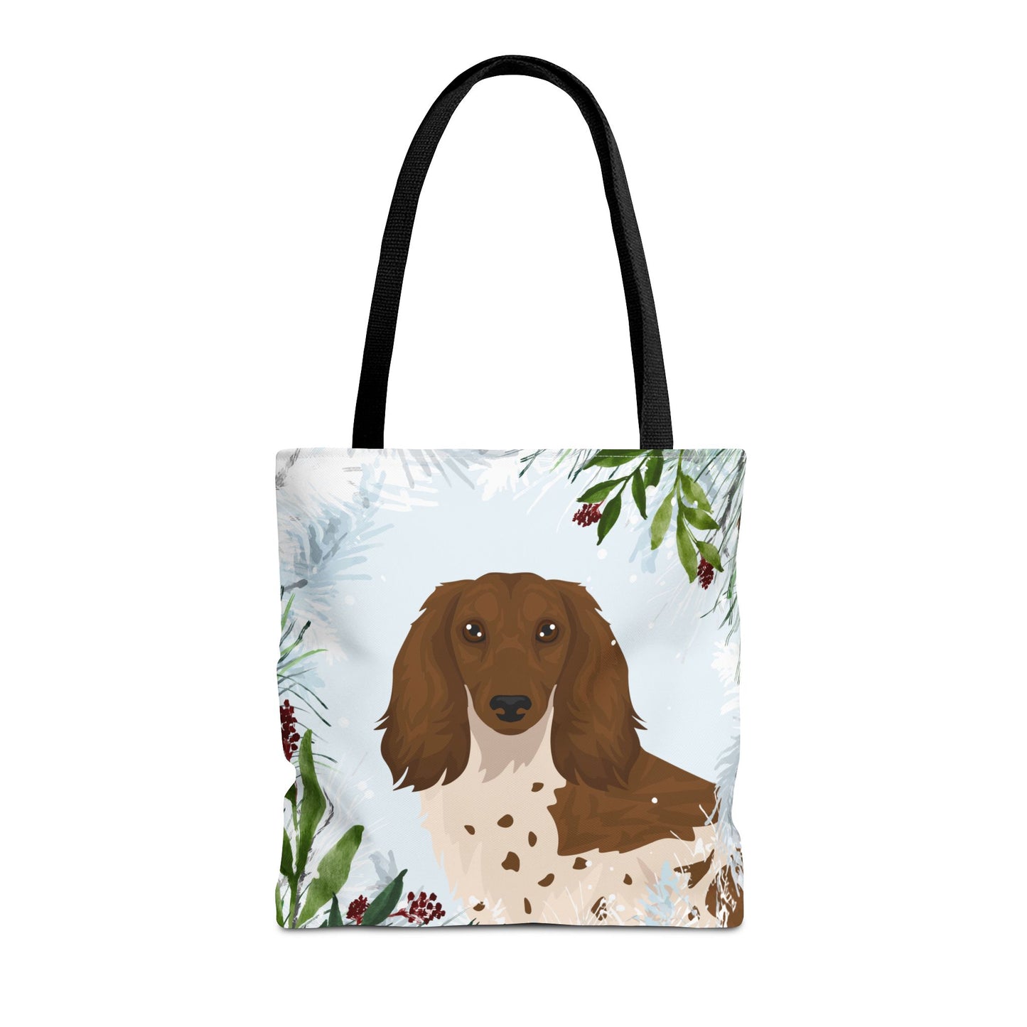 Dachshund Dog Christmas Holiday Tote Bag 16x16
