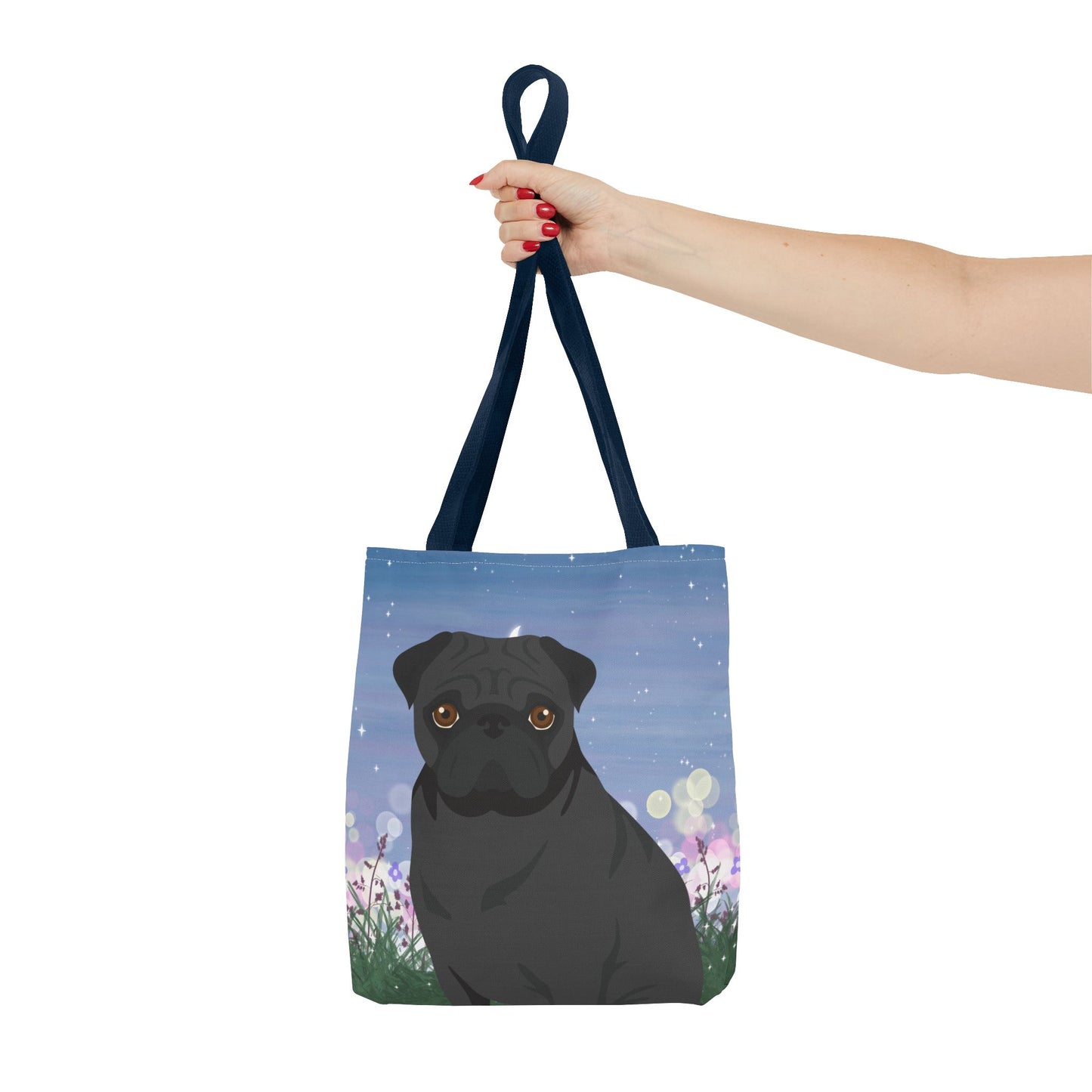 Pug Dog Tote Bag 13x13