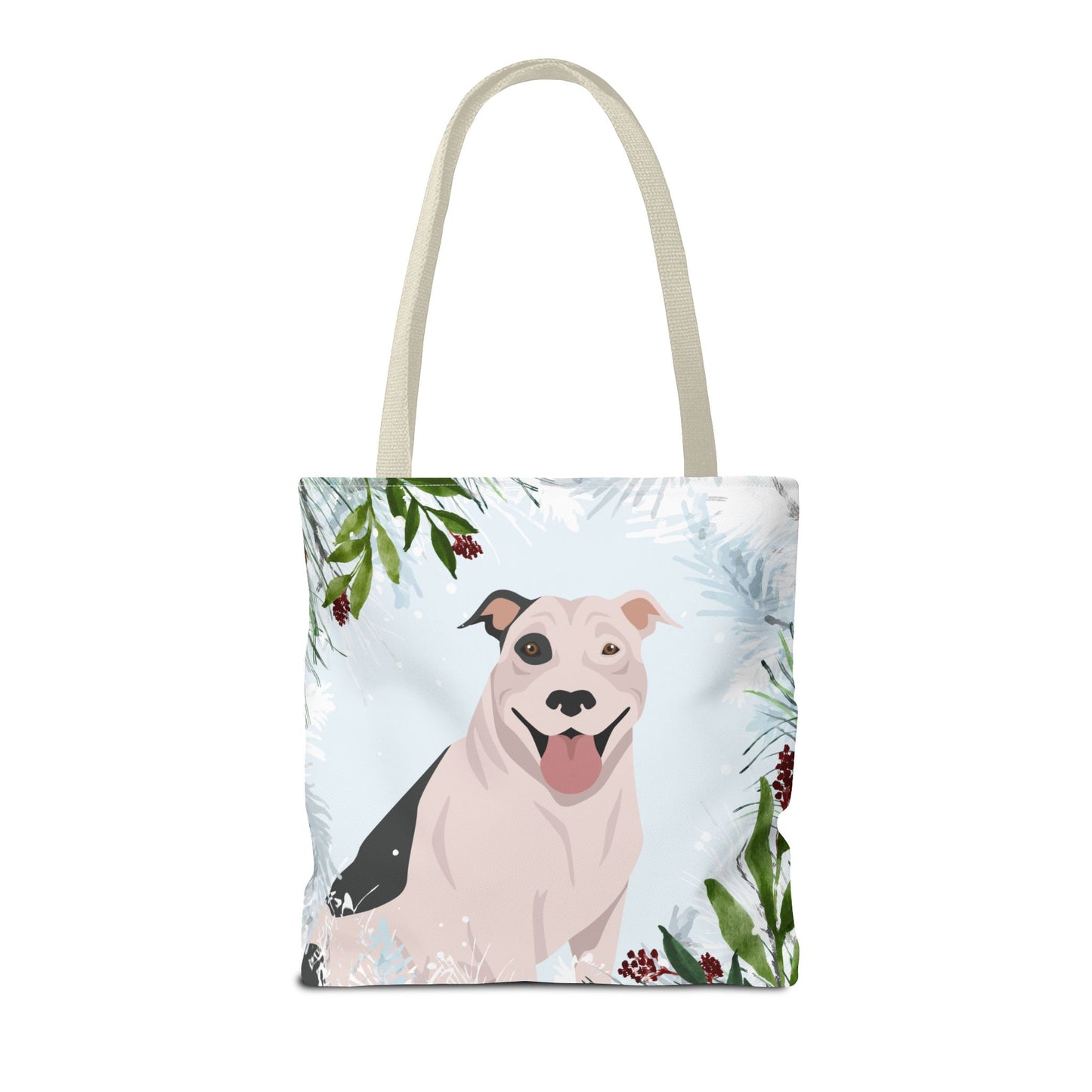 Pit Bull Dog Christmas Holiday Tote Bag 16x16
