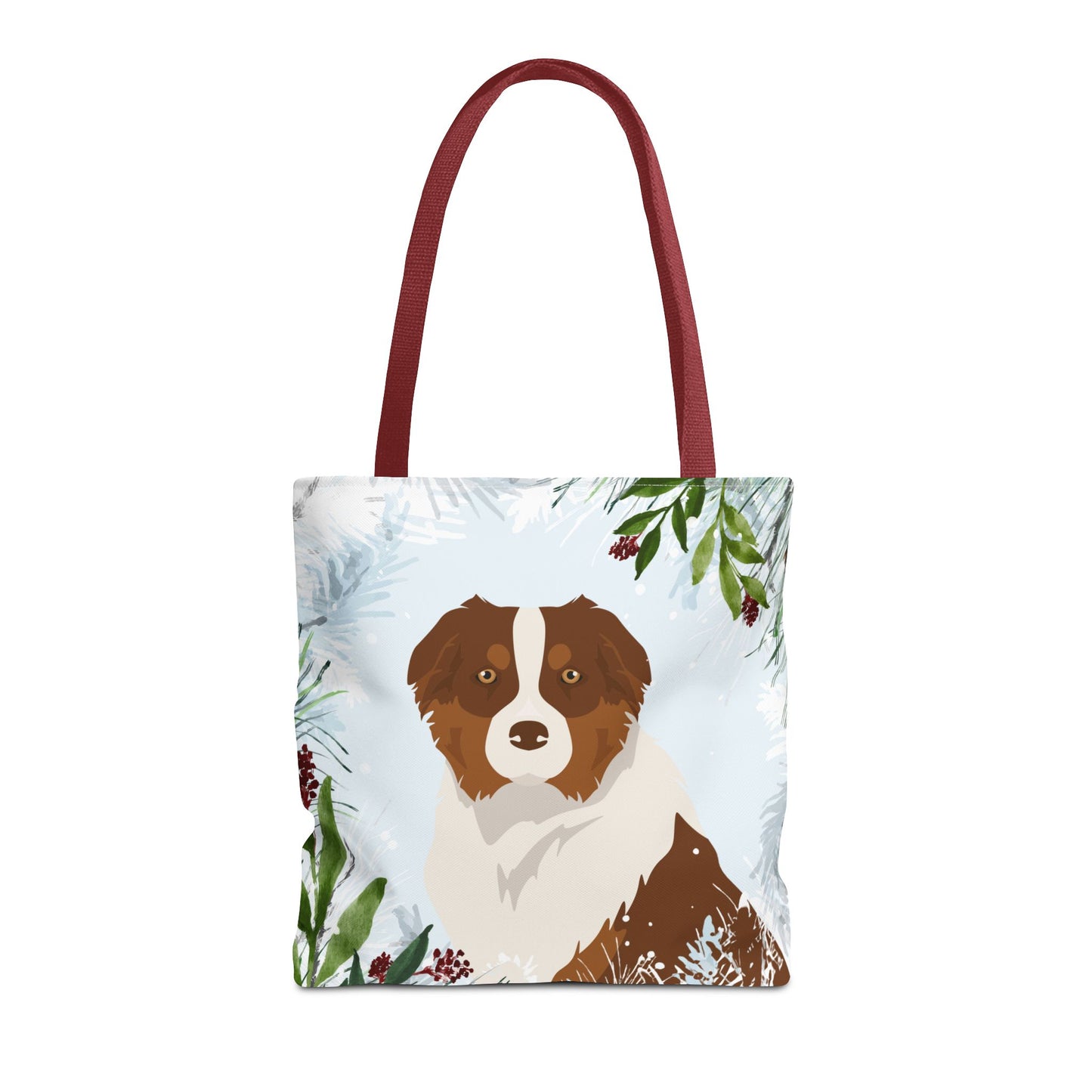 Australian Shepherd Dog Christmas Holiday Tote Bag 16x16