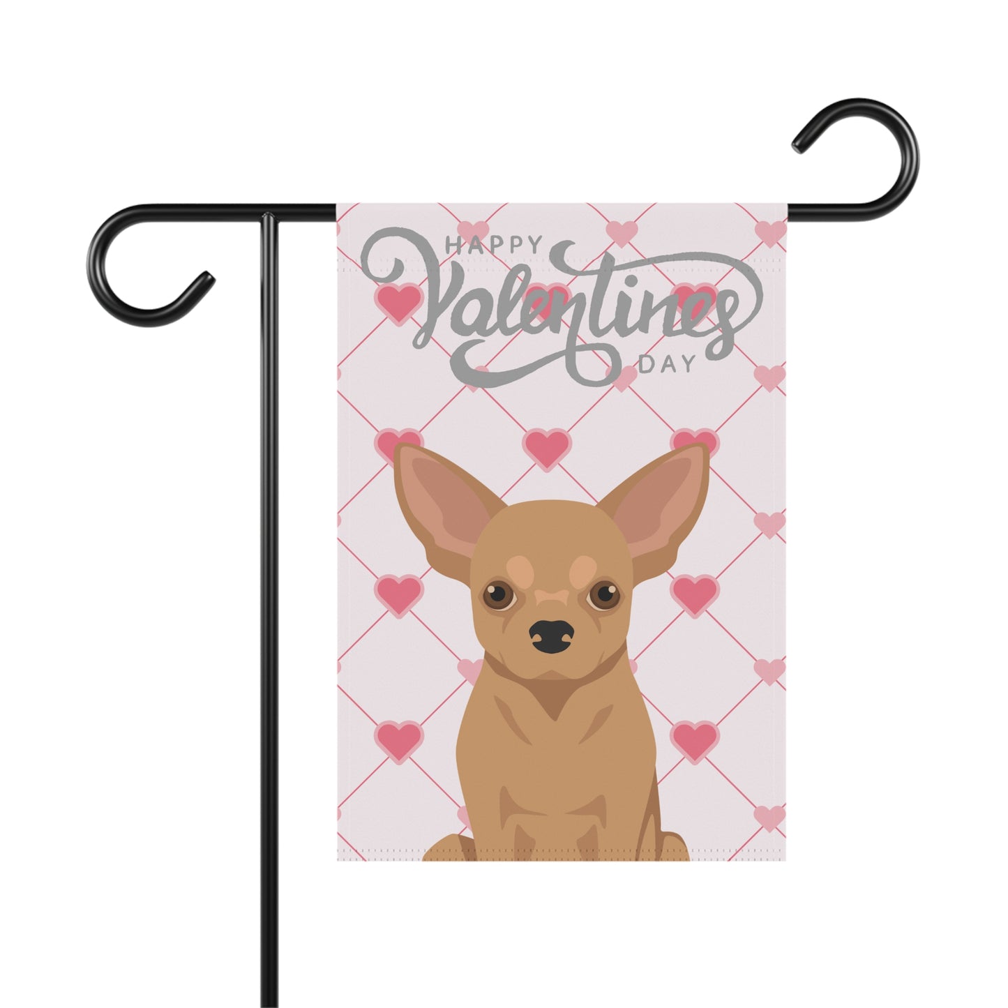 Chihuahua Dog Valentines Day Garden Flag