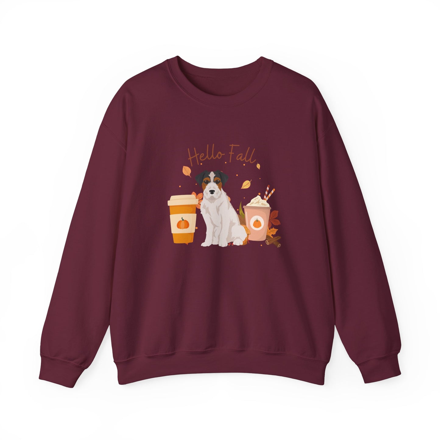 Jack Russell Terrier Dog Fall Halloween Unisex Heavy Blend Crewneck Sweatshirt