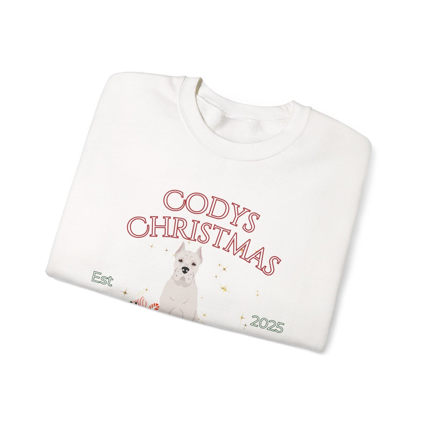 Dogo Argentino Dog Christmas Social Club Unisex Heavy Blend Crewneck Sweatshirt Custom Name