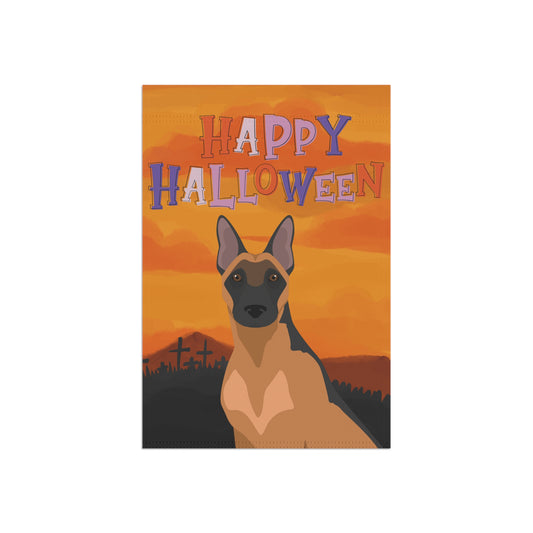 Belgian Malinois Dog Halloween Garden Flag