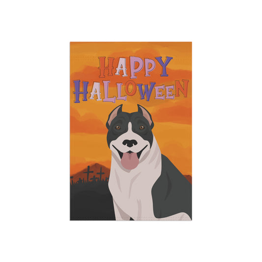 Pit Bull Dog Halloween Garden Flag