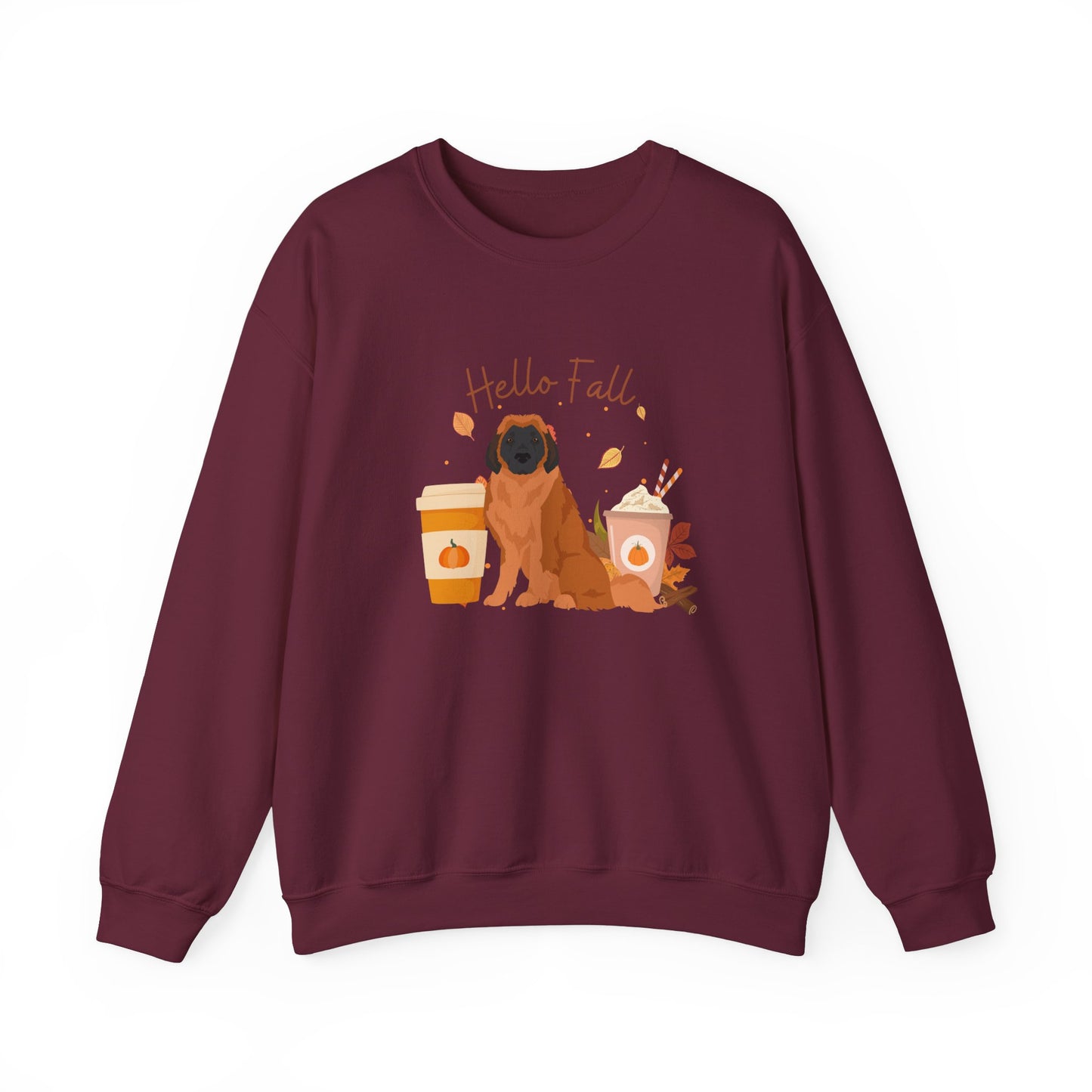 Leonberger Dog Fall Halloween Unisex Heavy Blend Crewneck Sweatshirt