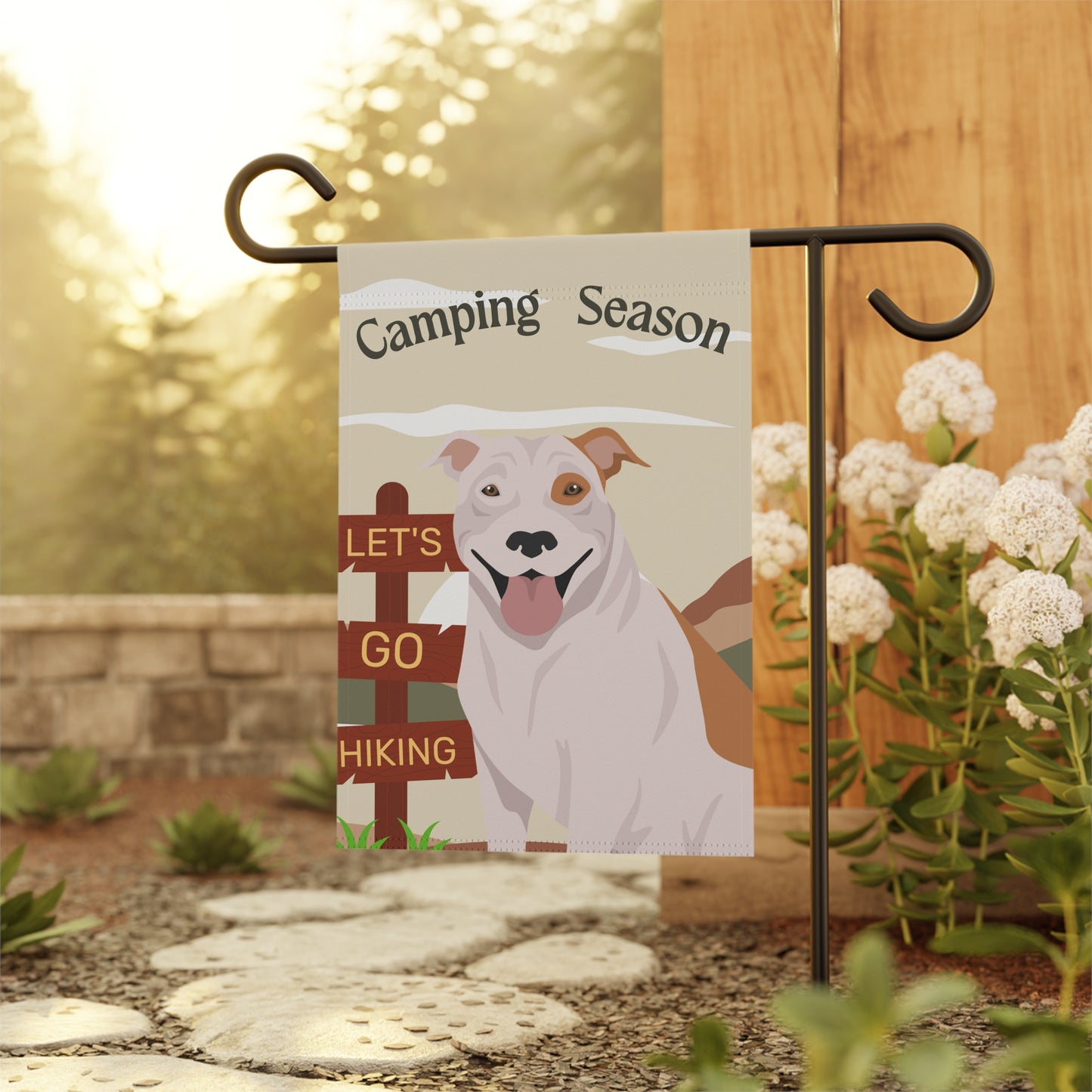 Pit Bull Dog Camping Garden Flag