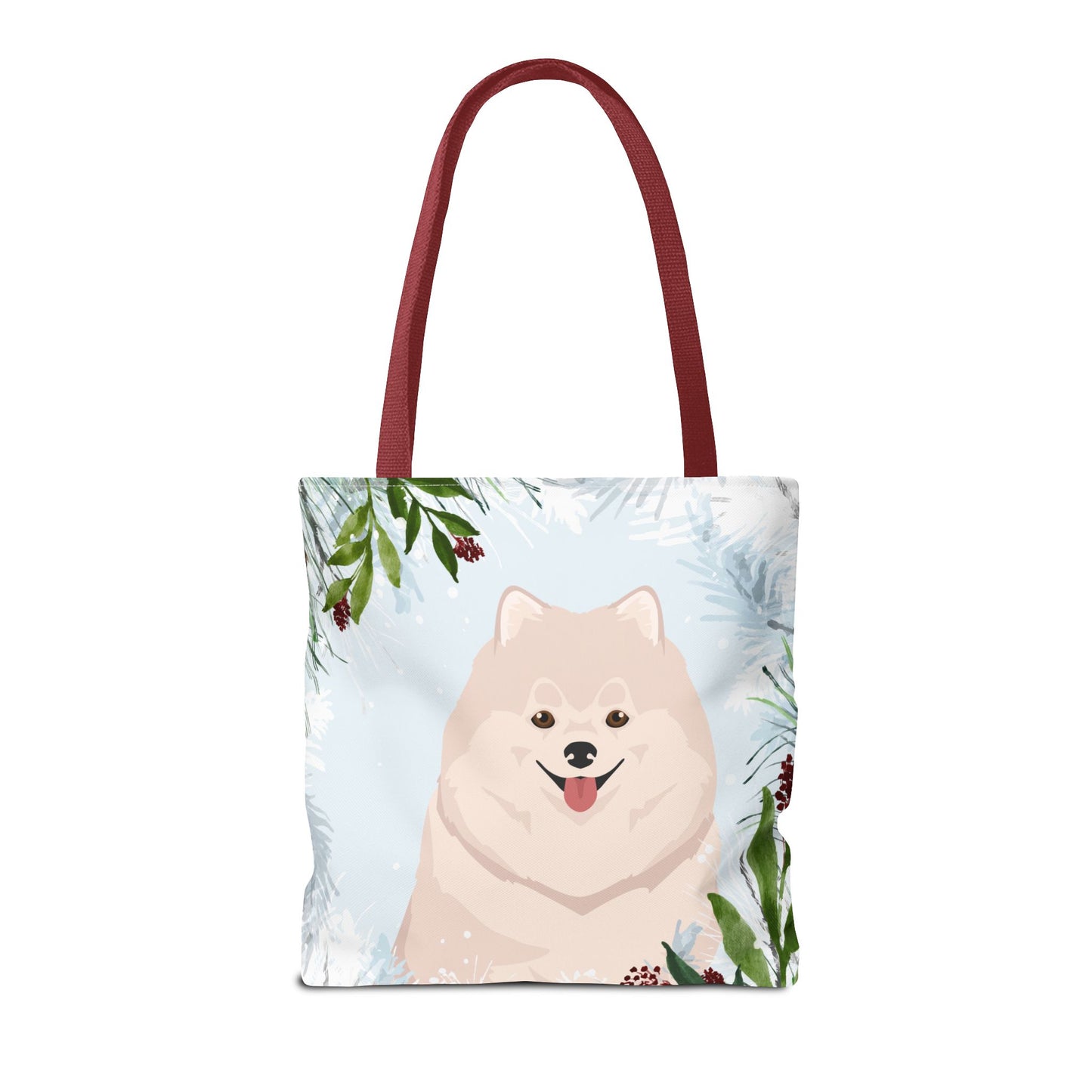 Pomeranian Dog Christmas Holiday Tote Bag 16x16