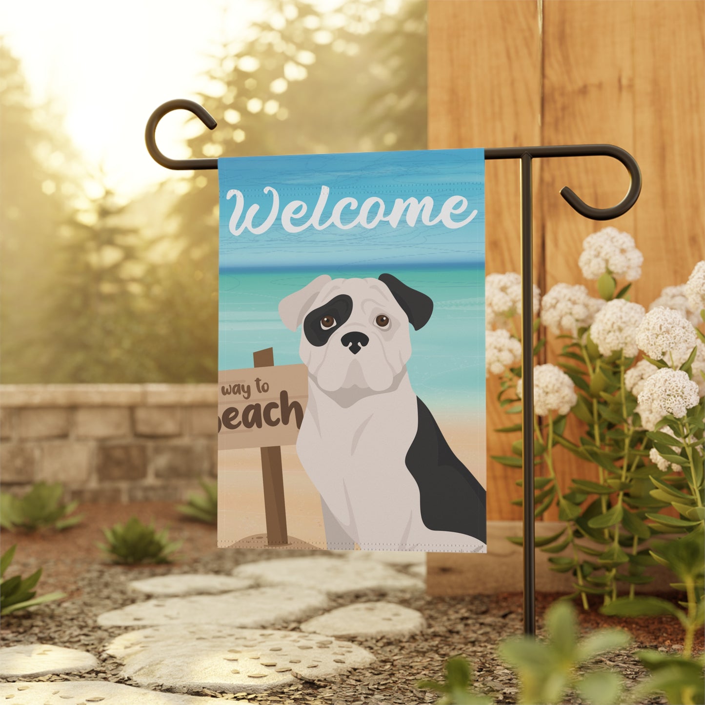 American Bulldog Dog Garden Flag