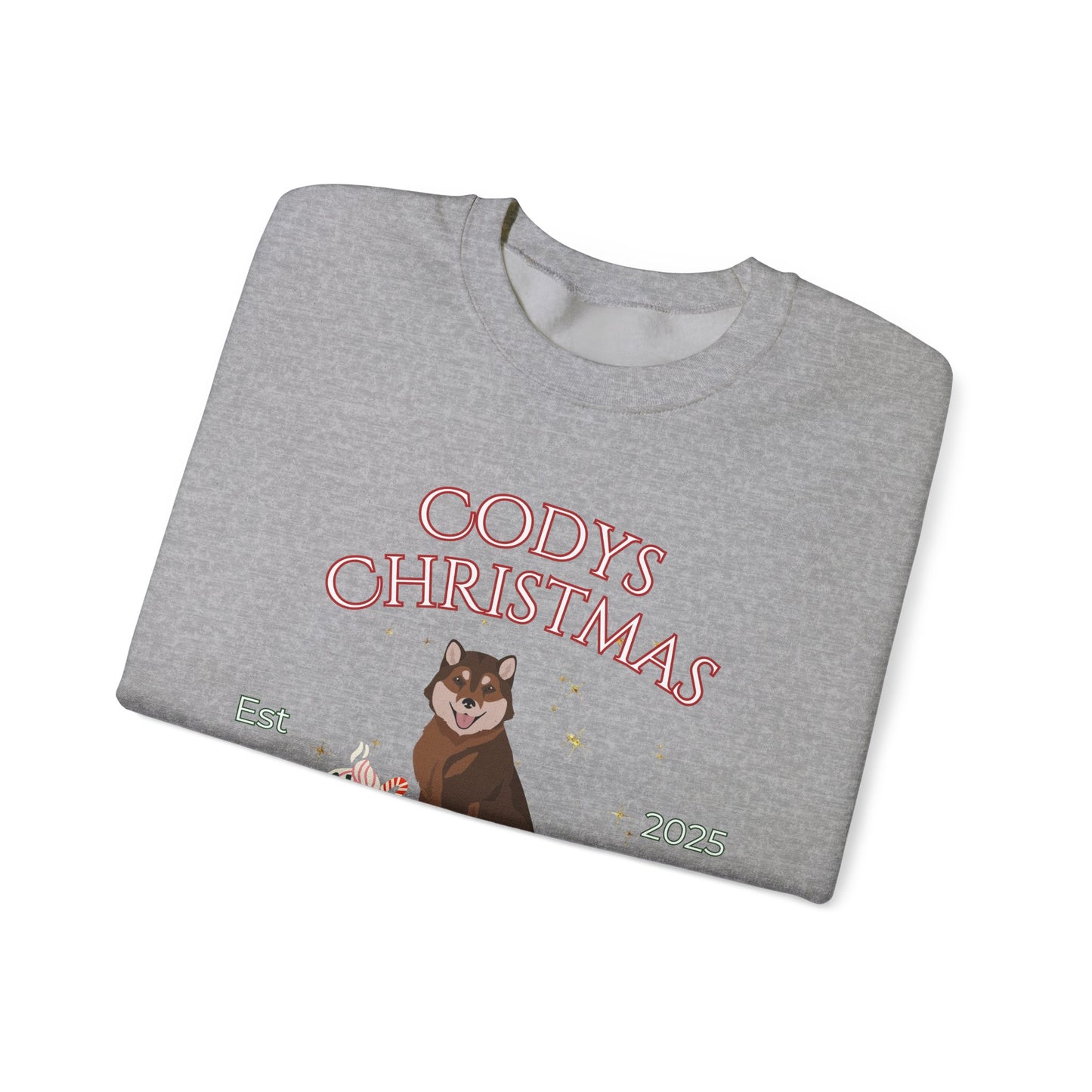 Hokkaido Dog Christmas Social Club Unisex Heavy Blend Crewneck Sweatshirt Custom Name