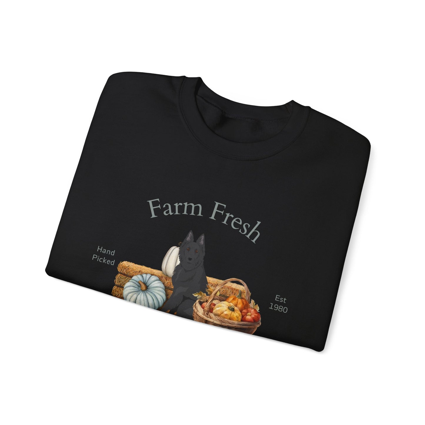 Belgian Sheepdog Dog Fall Farm Fresh Unisex Heavy Blend Crewneck Sweatshirt