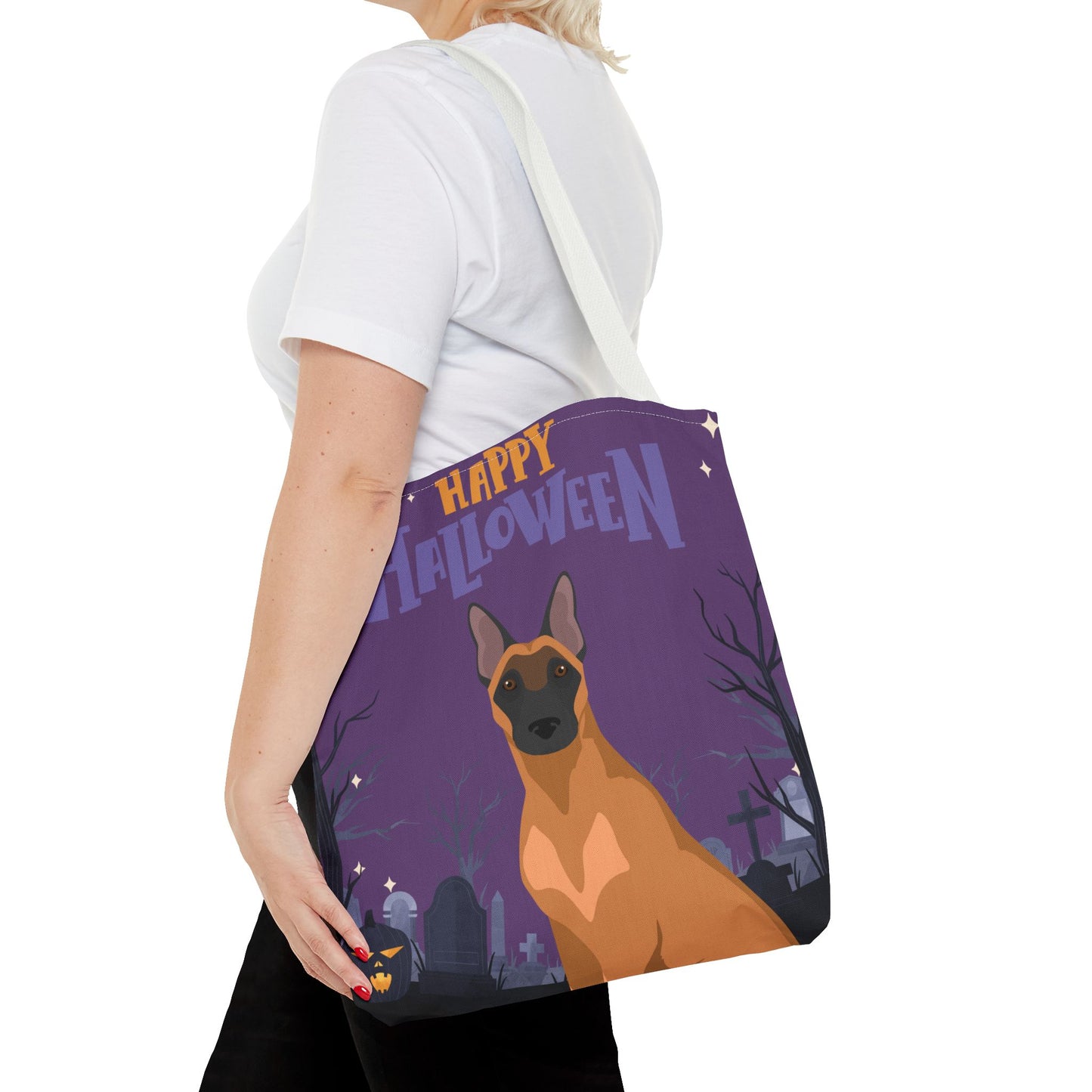 Belgain Malinois Dog Happy Halloween Tote Bag 16x16
