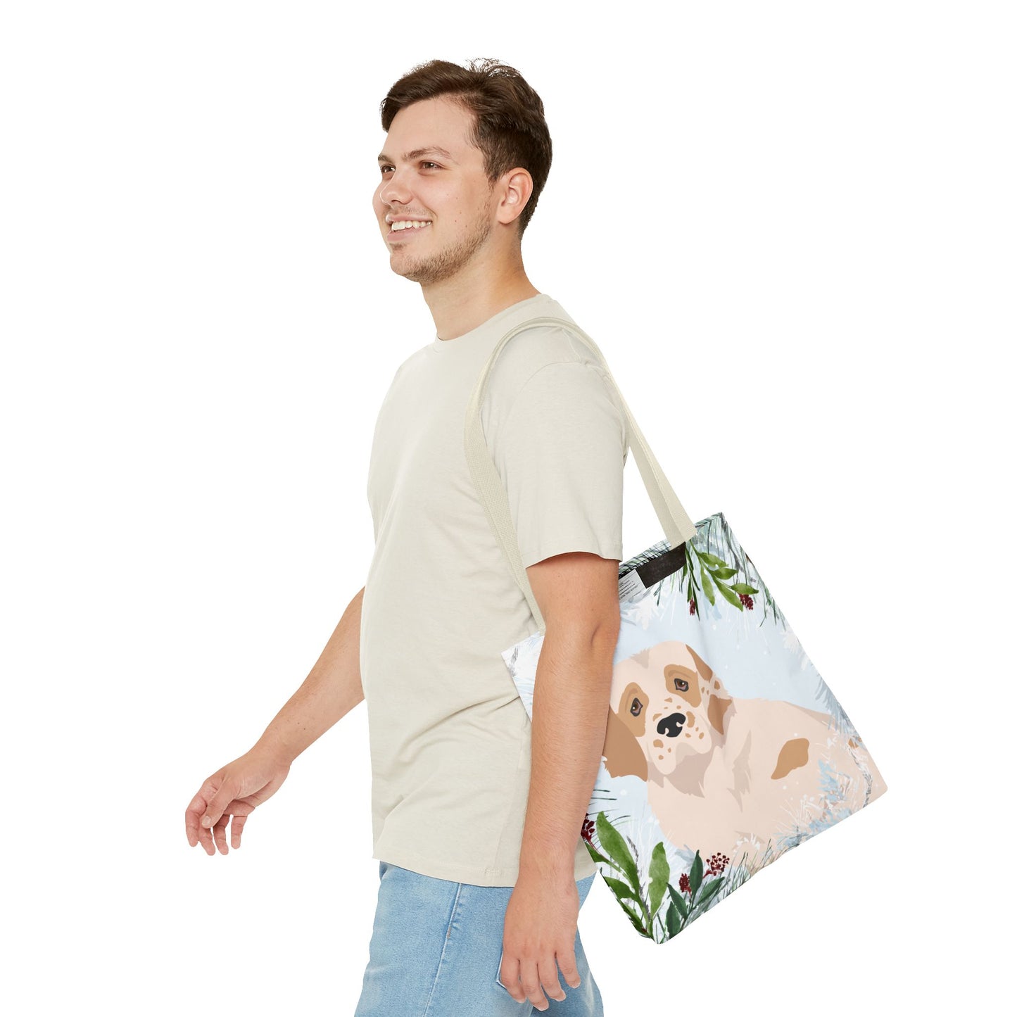 Clumber Spaniel Dog Christmas Holiday Tote Bag 16x16