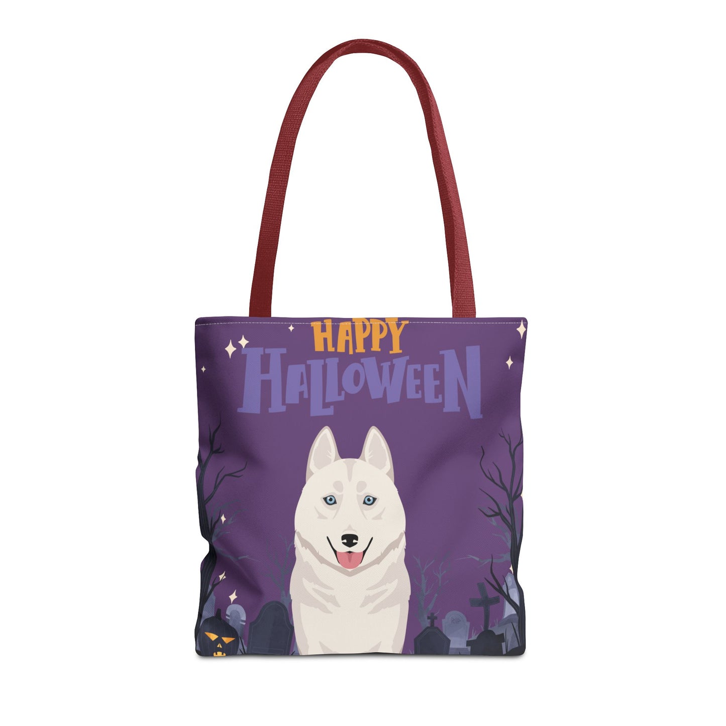 Siberian Husky Dog Happy Halloween Tote Bag 16x16