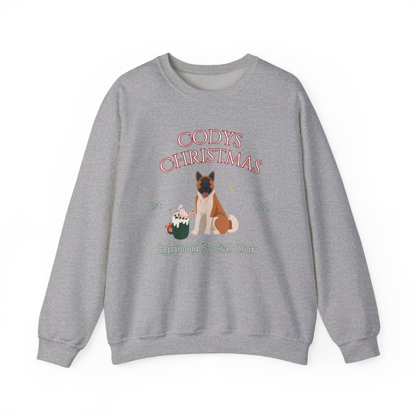 American Akita Dog Christmas Social Club Unisex Heavy Blend Crewneck Sweatshirt Custom Name