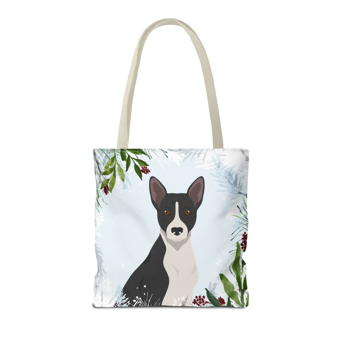 Basenji Dog Christmas Holiday Tote Bag 16x16