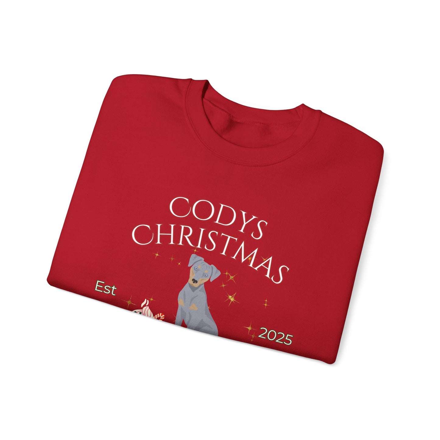 Blue Lacy Dog Christmas Social Club Unisex Heavy Blend Crewneck Sweatshirt Custom Name