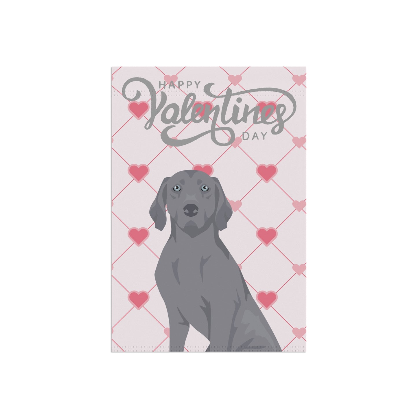 Weimaraner Dog Valentines Day Garden Flag