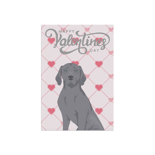 Weimaraner Dog Valentines Day Garden Flag