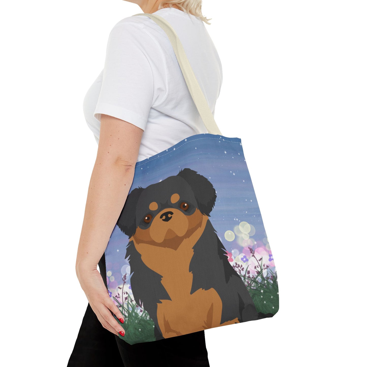 Tibetan Spaniel Dog Tote Bag 16x16