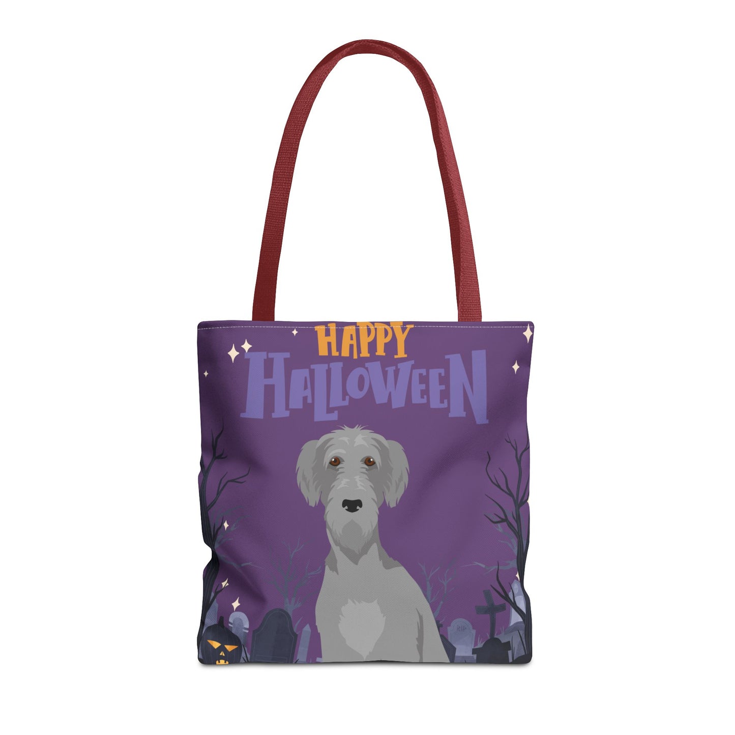 Scottish Deerhound Dog Happy Halloween Tote Bag 16x16