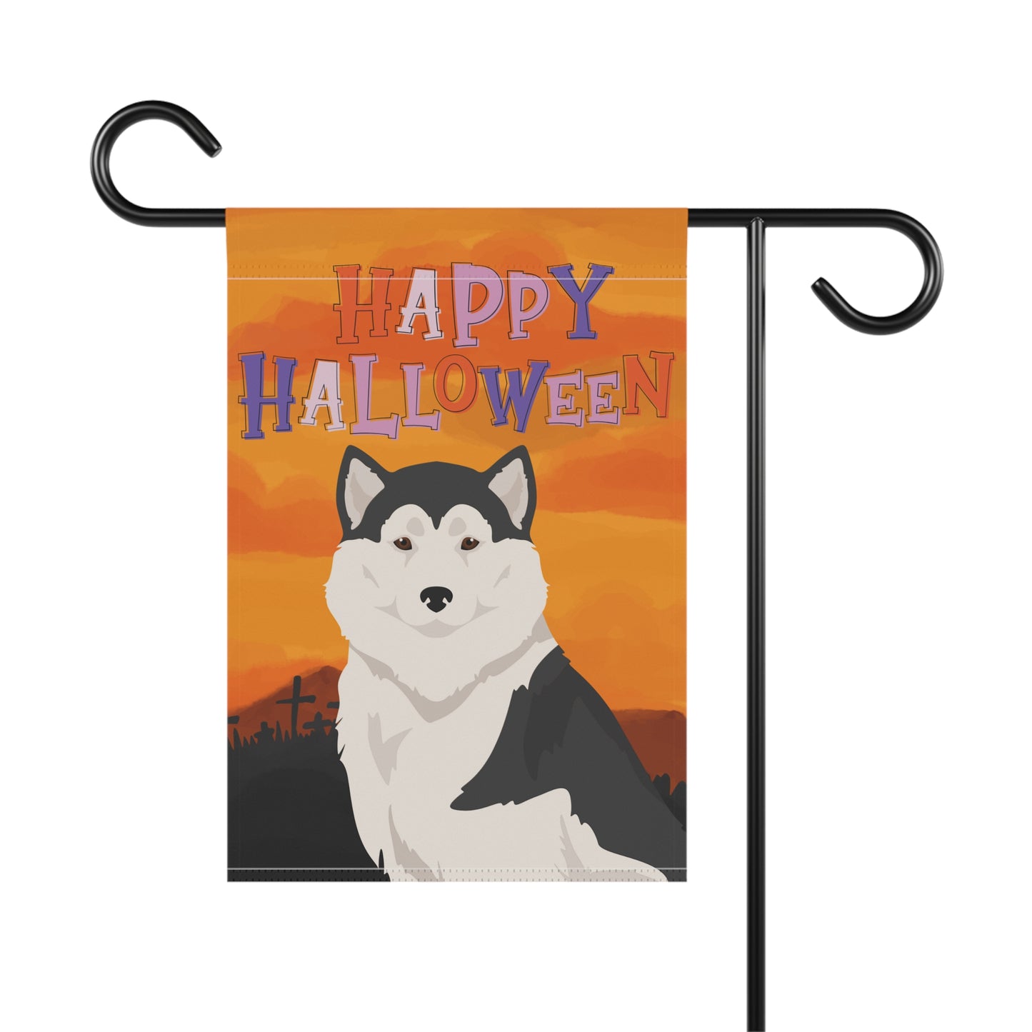 Greenland Dog Dog Halloween Garden Flag