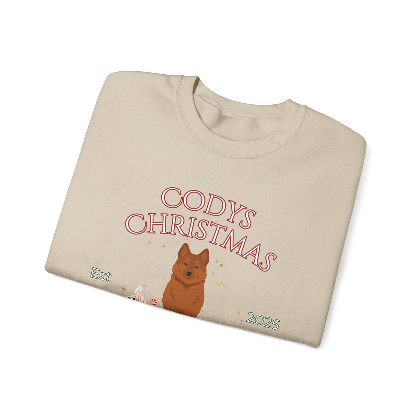 Finnish Spitz Dog Christmas Social Club Unisex Heavy Blend Crewneck Sweatshirt Custom Name