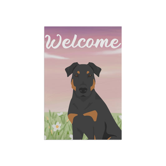 Beauceron Dog Welcome Garden Flag